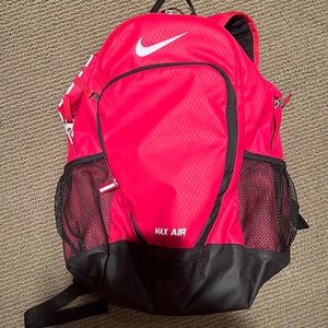 Red Nike backpack